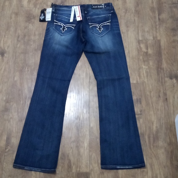 Rock Revival NWT Women's Jeans 30 Embellished Shimmer Charlotte Easy Boot DEFECT - Picture 2 of 12